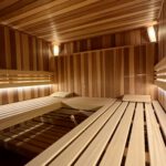 Sauna mit Hinterwandofen